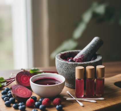 DIY Lip Stains Using Natural Beetroot Berry Color