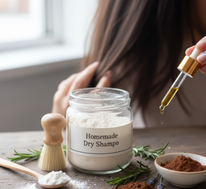 Homemade Dry Shampoo Powder Quick Fix Fresh Hair