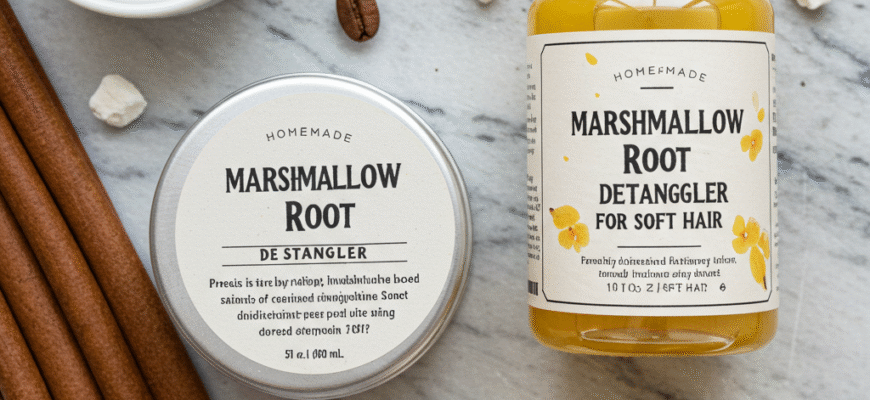 Homemade Marshmallow Root Detangler for Soft Hair