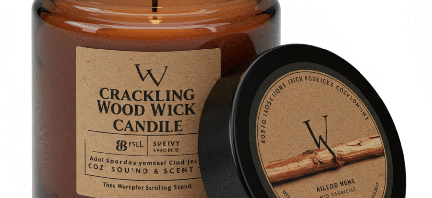 Crackling Wood Wick Candles Cozy Sound Scent
