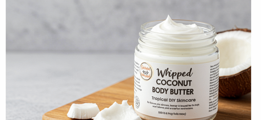 Whipped Coconut Body Butter Tropical DIY Skincare