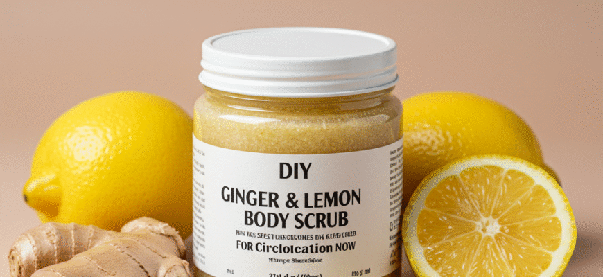 DIY Ginger Lemon Body Scrub for Circulation Now