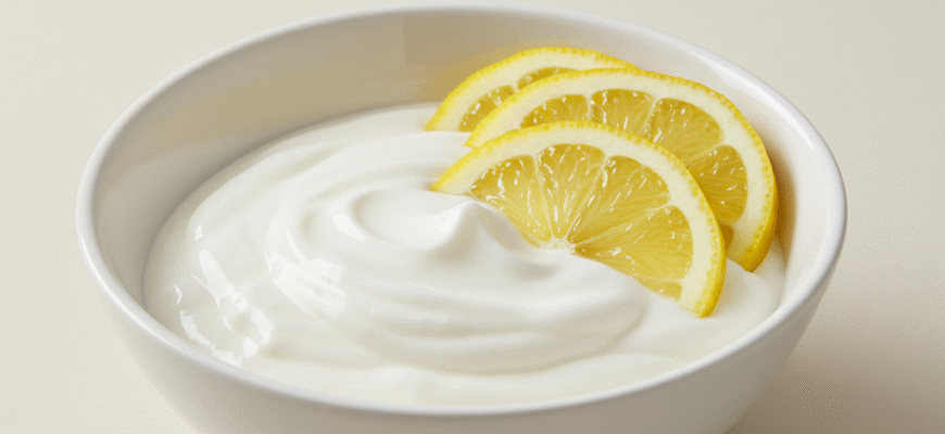 Simple Yogurt and Lemon Mask for Brightening Skin